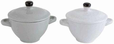 Stoneware Mini Baker Bowls With Lid Set of 2