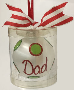 Ganz 3" Dad Glass Christmas Ornament
