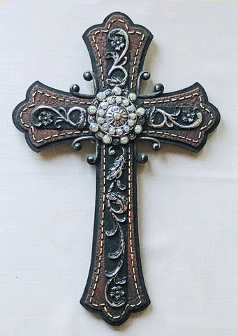 Western Rhinestone Wall Cross