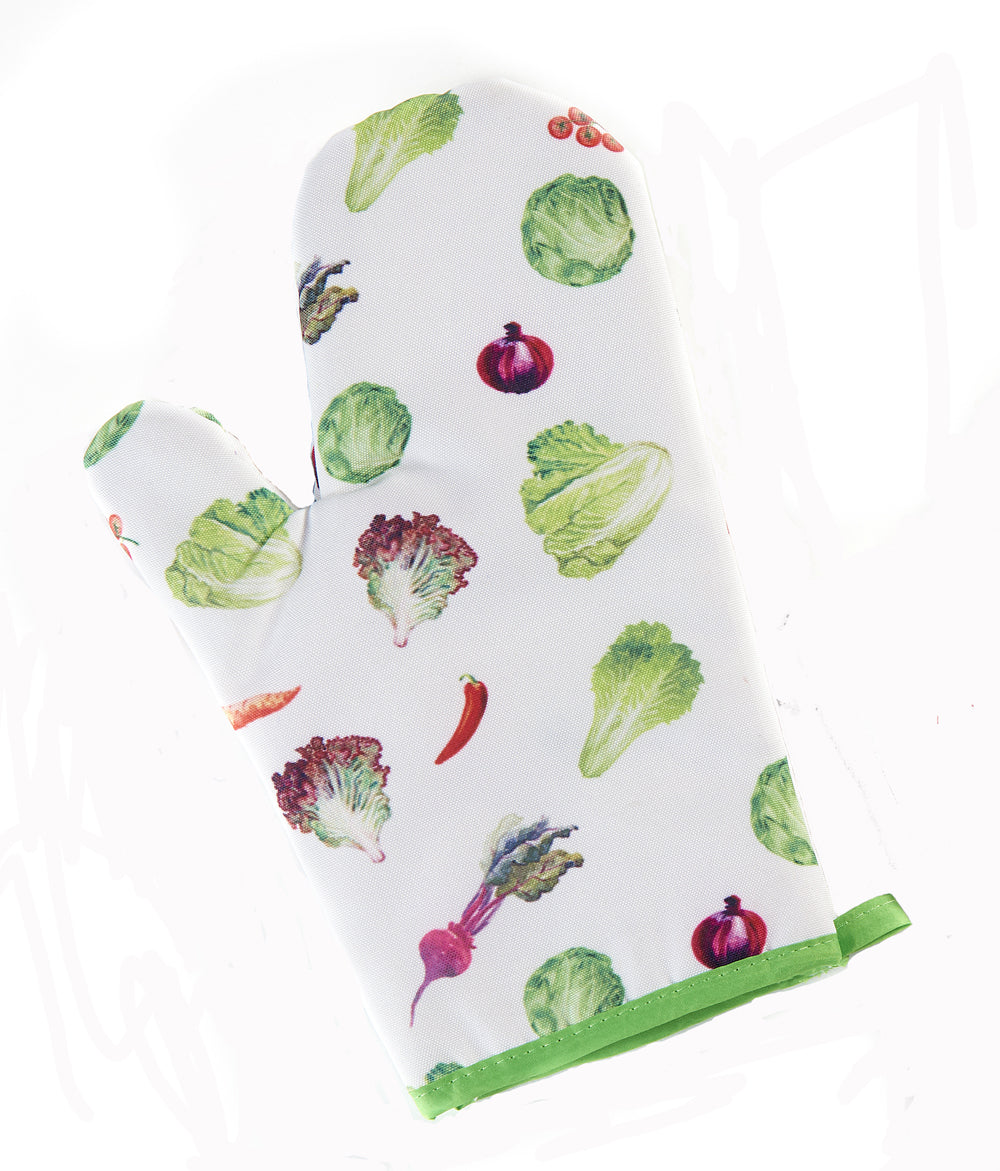 Oven Mitt With Lettuce Design