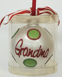 Ganz 3" Grandma Glass Christmas Ornament