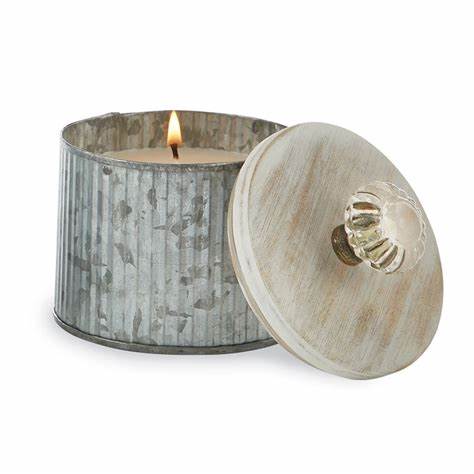 Pleated Tin Scented Door Knob Candles in 2 Styles