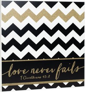 Love Never Fails Wood Sign