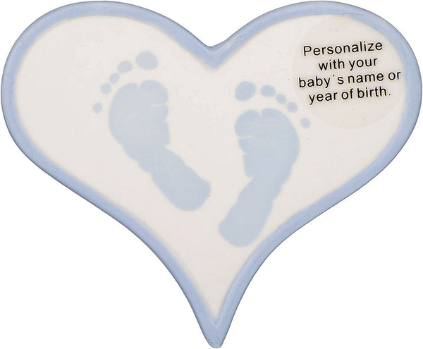 Baby’s First Christmas Heart Shaped Ornament With Footprints