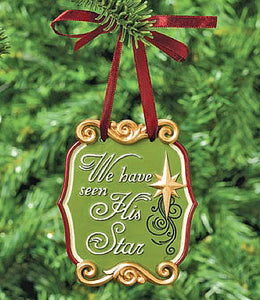 We Have Seen His Star Christmas Ornament - Set of 2