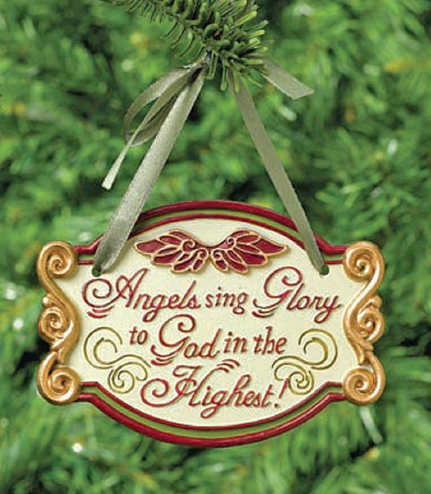 Glory to God in The Highest Christmas Ornament - Set of 2