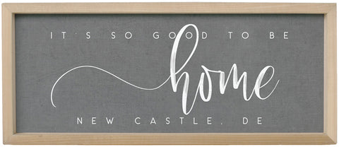 It's So Good to Be Home Horizontal Personalized Wood Sign