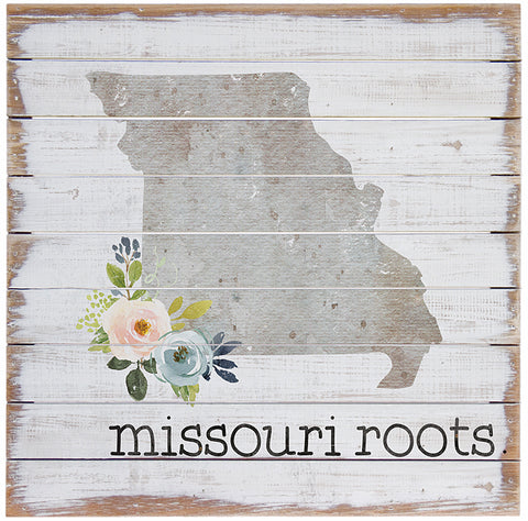 State Roots Square Personalized Wood Sign 842669159541