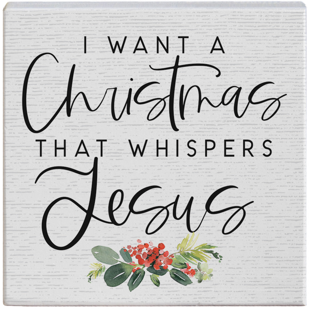 Christmas Whispers Small Talk Square Block