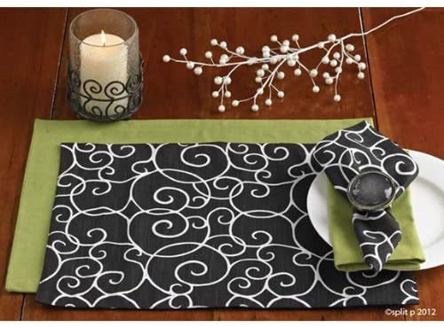 Split P Scrollwork Patterned Placemats Set of 4